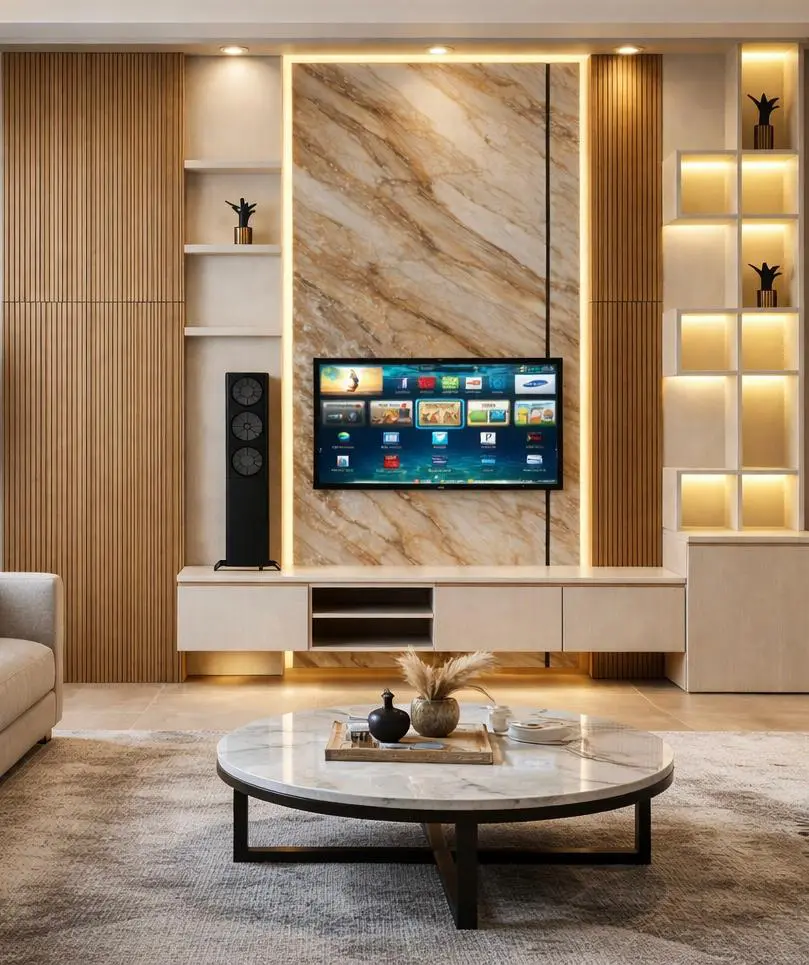 Backdrop TV Gantung Modern