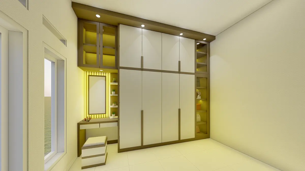 Lemari Pakaian Tanam (Built-in)