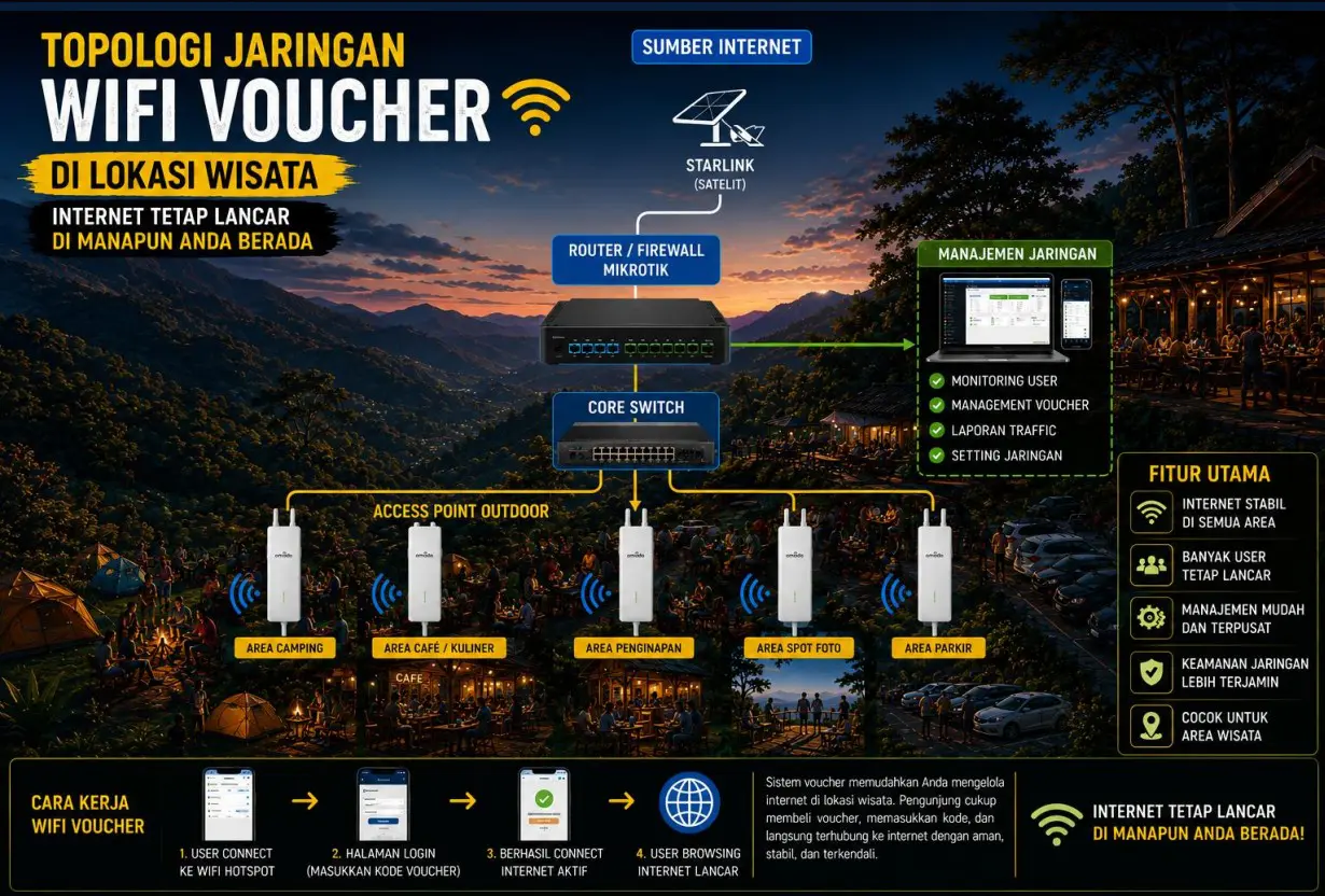 Diagram Topologi WiFi Voucher Starlink
