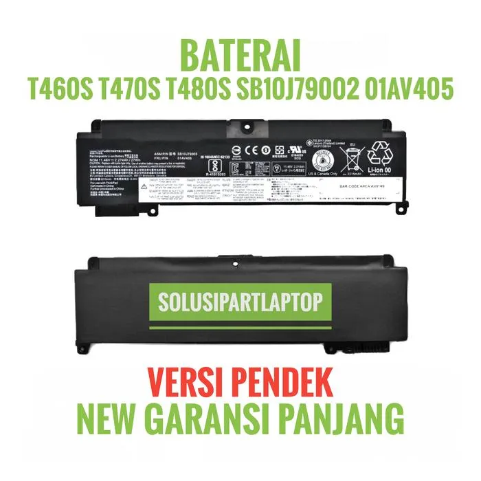 Baterai Laptop Lenovo 00HW024 01AV462 L16M3P73